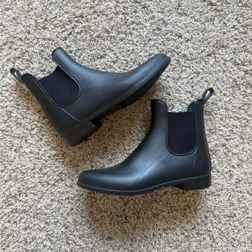 Sam Edelman Black Chelsea Rain Boots Sz 8